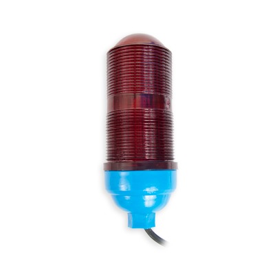 [SLOP-5] Lámpara de Obstrucción Básica con Globo Rojo de Policarbonato (Con Foco).