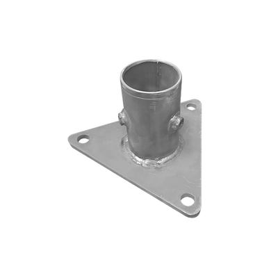 [SLM-BA-5G] Base Triangular para Mástil de 1" a 2" con Opresores. Galvanizado por Inmersión en Caliente.