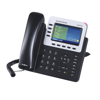 Teléfono IP Empresarial para 4 líneas. Puede agregar hasta 160 BLF (teclas de marcación rápida) con cuatro GXP2200EXT