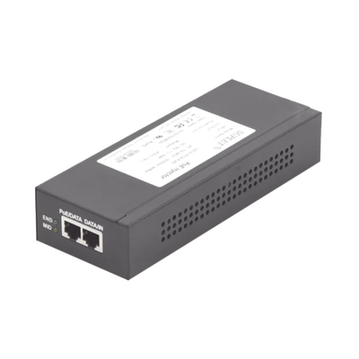 [LAS30-57CN-RJ45] Inyector Super Hi-PoE / 56 Vcc / 30 Watts / Para Domos HIKVISION PTZ / IP (-AE / DE) / Soporta 802.3 af /at / Para Aplicaciones de CCTV