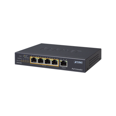 [POE-E304] Extensor Ultra PoE de 65 Watts Con 4 Puertos Gigabit de Salida 802.3 af/at