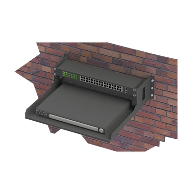 [LP-RAP-1802] Rack Abierto de Montaje en Pared, de 19in, de 2 Unidades de Rack, con Charola de 460 mm de Profundidad, Se envía el Gabinete Armado.