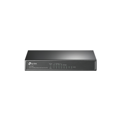 Switch PoE+ No Administrable / De Escritorio 8 puertos 10/100 Mbps / 4 puertos PoE af/at Inteligente / Presupuesto 66 W / Hasta 250 metros