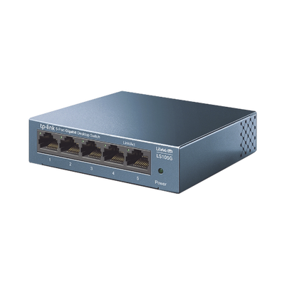 [LS105G] Switch de escritorio Gigabit de 5 puertos 10/100/1000Mbps, carcasa metálica 
