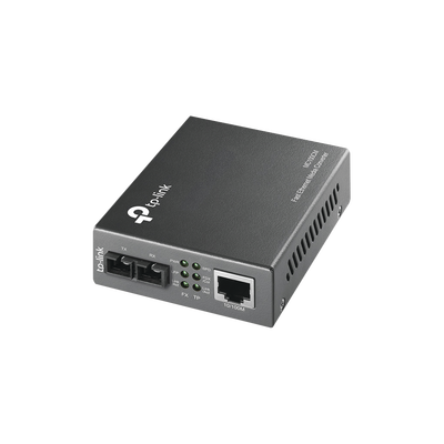 Convertidor Fibra Óptica Multimodo /  1 Puerto RJ45 10/100 Mbps / Puerto Fibra Óptica SC 100 Mbps / Hasta 2 Km / Plug and Play