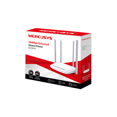 [MW325R] Router Inalámbrico N Mejorado / 2.4 GHz de 300 Mbps / 1 Puerto WAN 10/100 Mbps / 3 Puertos LAN 10/100 Mbps / 4 Antenas de 5 dBi