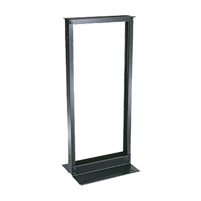 [R2P48] Rack de Dos Postes Estándar de 19 in, Rieles Numerados y Roscados #12-24, Fabricado en Aluminio, 24 Unidades de Rack, Color Negro
