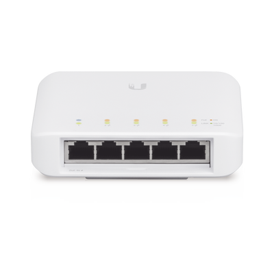 [USW-FLEX] Switch UniFi FLEX de 5 puertos para semi-exterior IP55 (1 x PoE de entrada 802.3af/at/bt y 4 puertos PoE de salida 802.3af)