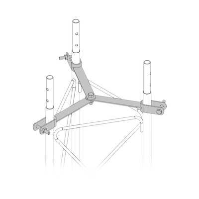 [SJB-30G] Brida para sujeción de retenida compatible con tramos STZ30G, Galvanizado por Inmersión en Caliente.