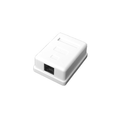 Caja de Pared con 1 Puerto Keystone, Incluye Jack Cat5e