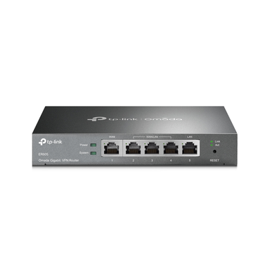 Router Omada VPN / SDN Multi-WAN Gigabit / 1 Puerto WAN Gigabit / 2 Puertos LAN Gigabit / 2 Puertos configurables LAN/WAN / 150,000 Sesiones Concurrentes / Administración Centralizada OMADA o Stand-Alone / 1 Puerto USB 2.0