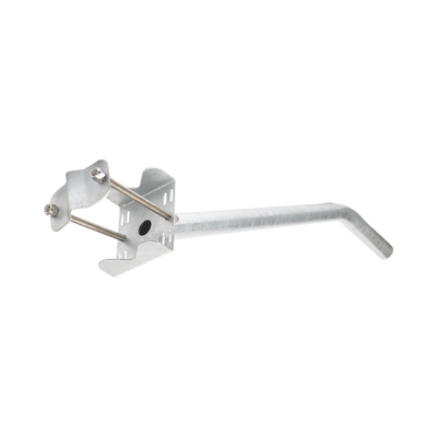 [S-BRA-LUM1] Brazo Galvanizado para Luminaria de 2" Diámetro con Abrazadera para Poste hasta 6" Diámetro. 