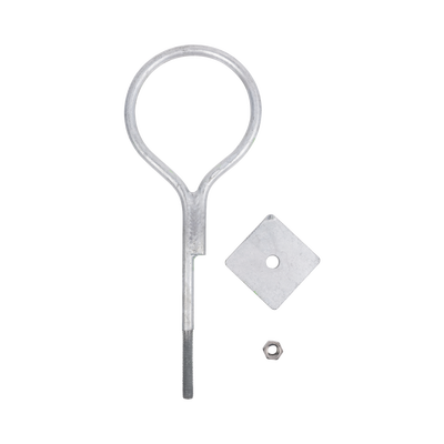 Ancla con Aro, largo: 40 cm. de 1/2" de espesor para Losa o Pared. Galvanizado por Inmersión.