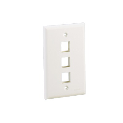[NK3FNIW] Placa de Pared Vertical, Salida Para 3 Puertos Keystone, Color Blanco Mate