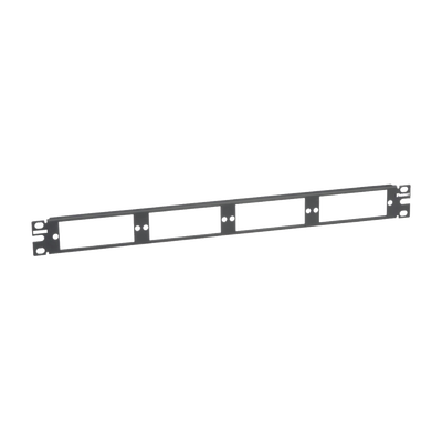[CFAPPBL1] Patch Panel de Fibra Óptica, Para 4 Placas Acopladoras FAP o FMP, Color Negro, 1UR