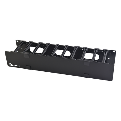 [HCM-4-2U] Organizador de Cable Horizontal RouteIT, Sencillo, Para Rack de 19in, 4in de profundidad, 2UR