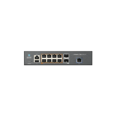 Switch cnMatrix EX2010-P capa 3 de 10 puertos(8 PoE Gigabit 802.3af/at, 2 SFP, 1 consola, 1 MNGMT, 1 USB)  administración desde la Nube (MX-EX2010PXA-U)