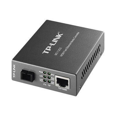 [MC112CS] Convertidor Fibra Óptica WDM Monomodo / 1 puerto RJ45 10/100 Mbps / 1 puerto SC/UPC 100 Mbps /  Hasta 20 Km / Para su Funcionamiento Requiere el Modelo MC111CS / Plug and Play