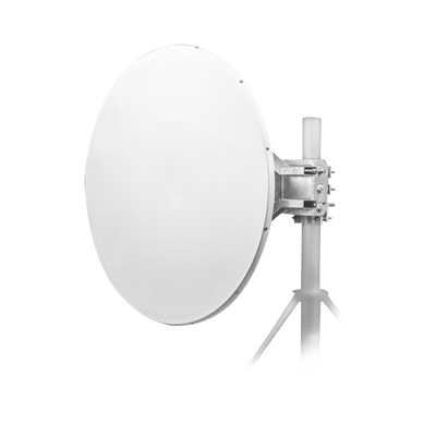 [JRC-DD35-DUPLEX-PRE] Antena direccional Alto Rendimiento / Parábola profunda para mayor aislamiento al ruido /4 ft / 4.9 a 6.1 GHz /  / Ganancia de 35 dBi / Soporte de acero inoxidable / Polaridad en 90 ° y 45 ° / Incluye montaje.