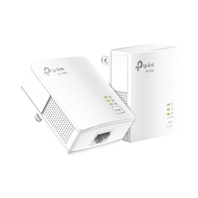 [TLPA7017KIT] Kit Adaptador Powerline Gigabit Ethernet/ Tecnologia HomePlug AV2 / Puertos 1000Mbps / Plug and Play / hasta 300 M dentro de casa / 1 Puerto 10/100/1000 Mbps / Tamaño ultra compacto