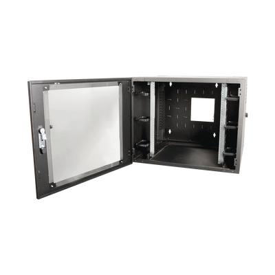 [WC2-P101-12] Gabinete de Pared Estándar de 19in, Abatible, de 12 UR, 610 mm de Profundidad, Color Negro