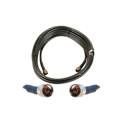 Jumper Coaxial de 50 Ohm con Cable Wilson-400 | Conector N Macho en los Extremos | 15.24 Metros (50 Pies) de Longitud.