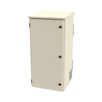 Gabinete de Exterior con Rack de 19" de 24U con Ventiladores y Termostato, Se envía el Gabinete Armado (Montaje a poste o torre se vende por separado).