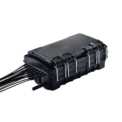 [FDP-420E-16] Caja de Distribución de Fibra Óptica para 24 Empalmes, con 16 acopladores SC/APC simplex, Exterior IP65, Color Negro
