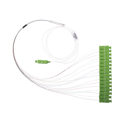 Divisor Óptico (Splitter) Tipo PLC, de 1x16, Con Conector de Entrada SC/APC y Conectores de Salida SC/APC