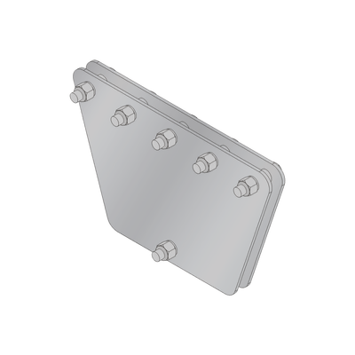 [SP-303050-G] Placas igualadoras con tornillería y separadores, para 5 retenidas. Galvanizado en inmersión (30x30x50 cm).
