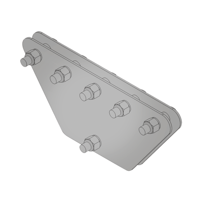 [SP-202050-G] Placas igualadoras con tornillería y separadores, para 5 retenidas. Galvanizado en inmersión (20x20x50 cm).