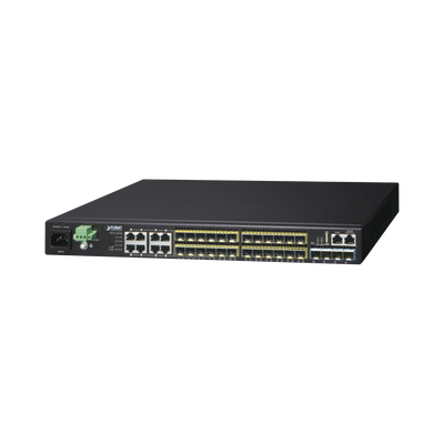 [XGS3-24242-V3] Switch Core Capa 3, 24 Puertos SFP 100/1000X, 8 Puertos Compartidos Gigabit Ethernet, 4 Puertos SFP de 10 Gbps