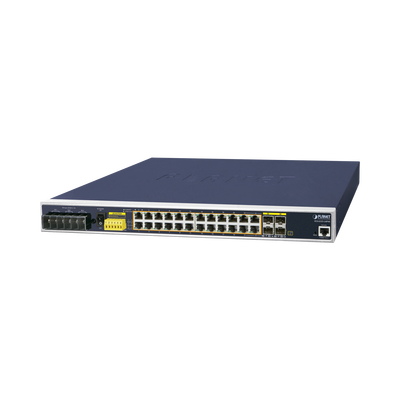 [IGS-6325-24P4S] Switch PoE Industrial Capa 3, Con 24 Puertos PoE Gigabit  802.3af/at, 4 Puertos SFP Compartidos 100 / 1000X, Soporta temperaturas extremas de -40 ~ 75°C