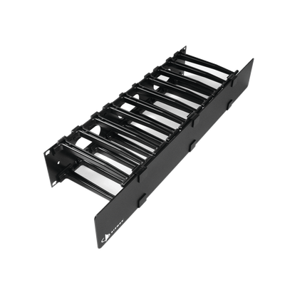 [HCM-6-2U] Organizador de Cable Horizontal RouteIT, Sencillo, Para Rack de 19in, 6in de profundidad, 2UR