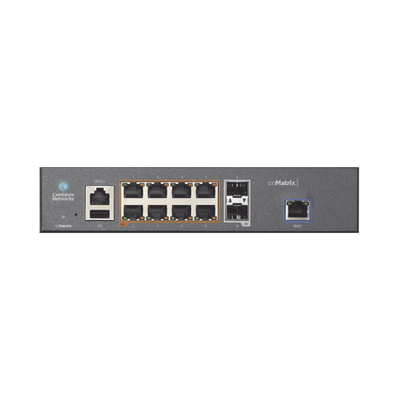 Switch PoE cnMatrix Ex1010-P / 8 Puertos Gigabit PoE 802.3af/at + 2 SFP / Capa 2 / Gestión en la Nube Gratuito