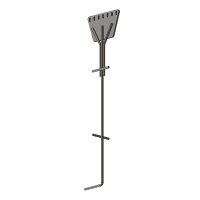 [SAZ-90G-7R] Ancla de Piso Tipo Paleta 7 Orificios para Retenida. Placa: 3/4", Redondo: 1", Altura: 210 cm. Galv. Inmersión.
