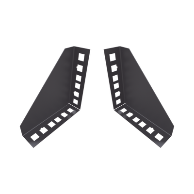 [LP-RACK-ADAP] Par de Sujetadores para Instalación de Equipo Rackeable en Placa o Pared (hasta 2U), Puede soportar 10 Kg