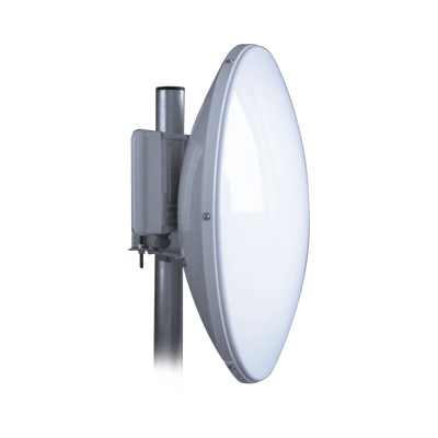 [JRC-29DD-MIMO] Antena Direccional de Alto Rendimiento/ Parábola profunda para mayor aislamiento al ruido / 29 ± 1 dBi / 4.9 - 6.4 GHz / Conectores N-Hembra / Fácil Montaje y Soporte de acero inoxidable / Radomo Incluido
