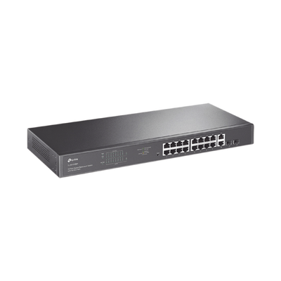 [TL-SG1218MP] Switch no administrable de 16 puertos 10/100/1000Mbps y PoE af/at, 2 puertos SFP hasta 250W.