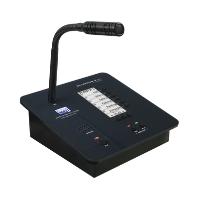 [1211M] CONSOLA DE AVISOS MULTIZONA IP CON DISPLAY, MICRÓFONO Y GRABADOR DE MENSAJES
