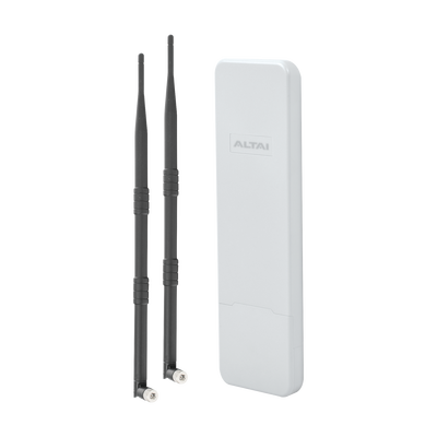Poderoso Kit WiFi Omnidireccional en 2.4 GHz para WISP, Hasta +200 m de Cobertura, El Kit Incluye Punto de Acceso C1XN+ y  2 x Antenas de 9dBi  Omnidireccionales, Administración en Nube Gratis con INSIGHTS