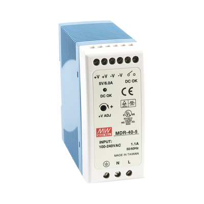 [MDR-40-5] Fuente de poder Industrial Riel Din 5Vcc, 40W