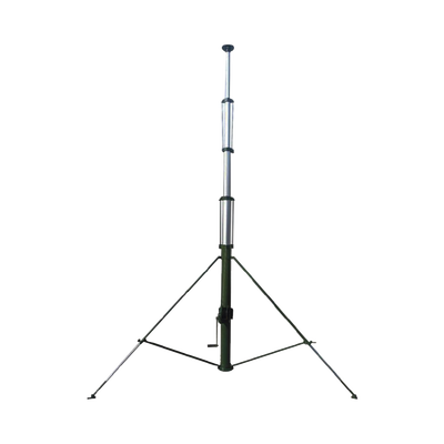 [TELEMASTM12] Mástil Telescópico Retraible Manual de 12 metros con Accesorios. Incluye Tripie.