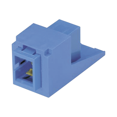 [CMSBUSCZBU] Módulo Acoplador SC Simplex, para Fibra Óptica Monomodo OS1/OS2, Tipo Mini-Com, Color Azul