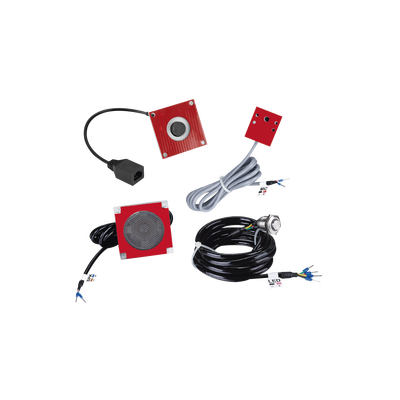 KIT de Accesorios para el modelo PA2F, incluye cámara, micrófono, parlante y botón, múltiples aplicaciones 