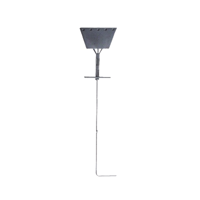 [SAZ-90G] Ancla de Piso Tipo Paleta 5 Orificios para Retenida. Placa: 3/4", Redondo: 1", Altura: 210 cm. Galv. Inmersión.