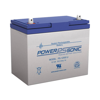Batería 12V, 55AH, Para Respaldo, Tecnologías AGM/VRLA, 5 Años Vida Útil, Terminales U, Reconocida UL 
