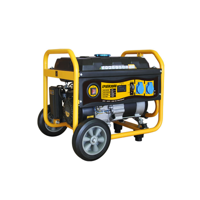 Generador a Gasolina / Planta de Emergencia 3kW (7HP), 110Vca, Encendido de Jalón, Jaula con Ruedas para Fácil Traslado