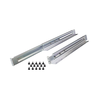 [4POSTRAIL] Kit de Rieles Para Racks de 4 Postes, Para UPS de 1 a 3 UR, Profundidad Ajustable, Soporte de Peso de 104.78 Kg