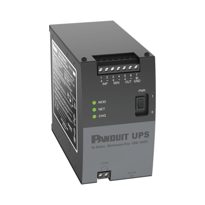 [UPS00100DC] UPS Industrial de 100 Watts, 24 Vcd de Entrada, Instalación en Riel DIN Estándar de 35mm, Temperatura de operación de -40 a 60 ºC